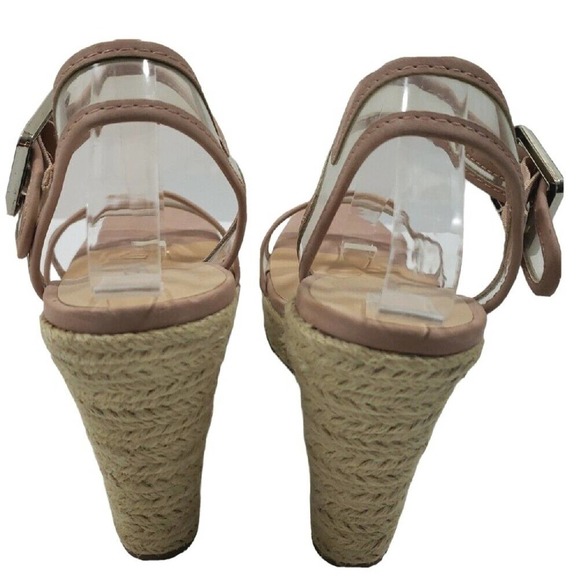 Bella~Vita ~Woman Size 8.5W~ Transparent Man Made Materials Wedge Sandals NEW. - Picture 6 of 15